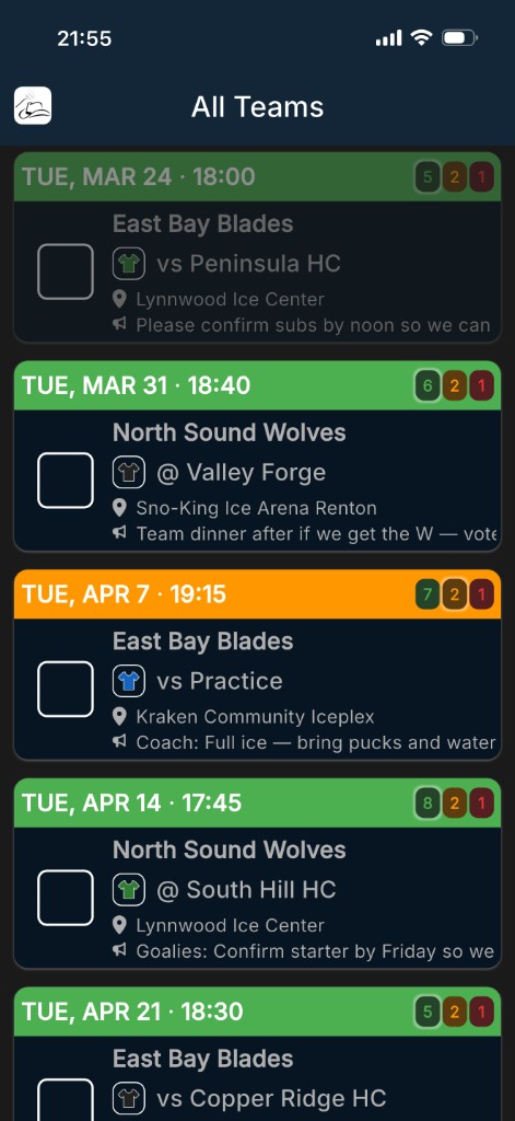 Magik Cowboy schedule: list of upcoming events with locations, RSVP counts, and details